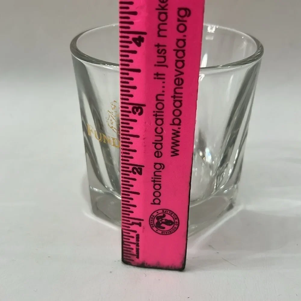 Fundador 12 Ounce Rocks Glass Libby Duratuff USA Heavy 3 1/2 In Tall 3 1/4 Round